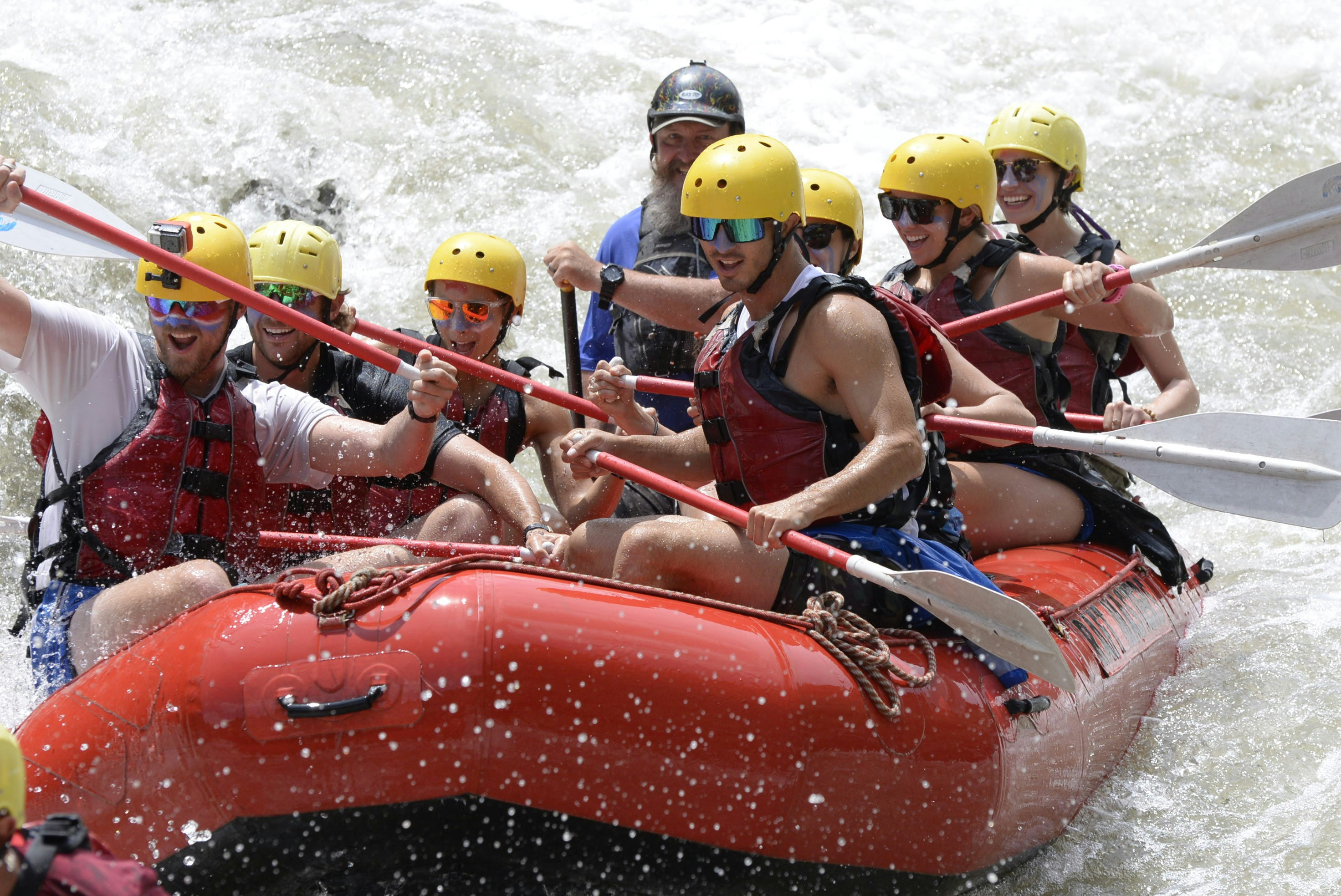 Group rafting adventure